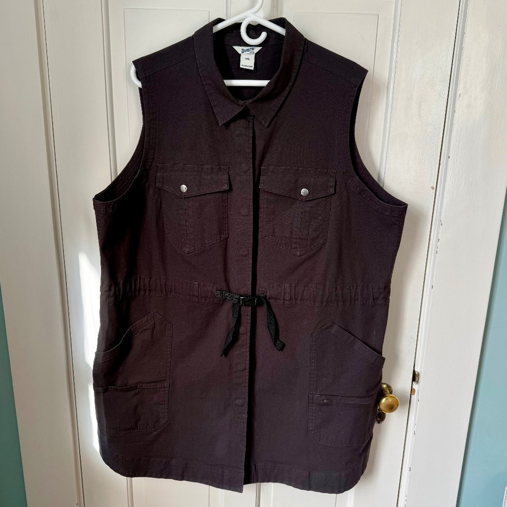 Duluth Trading Women's Rootstock Heirloom Garden Tunic Vest - Gray, XXL, Gently